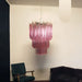 Murano Triedri Prisms Pink Chandelier-DWHOME