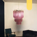 Murano Triedri Prisms Pink Chandelier-DWHOME