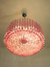 Murano Triedri Round Prisms Pink Chandelier-DWHOME