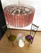 Murano Triedri Round Prisms Pink Chandelier-DWHOME