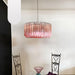 Murano Triedri Round Prisms Pink Chandelier-DWHOME