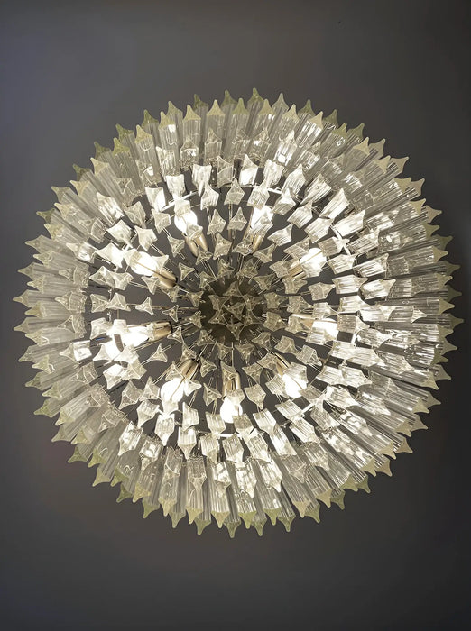 Murano Round Prisms Transparent Chandelier-DWHOME