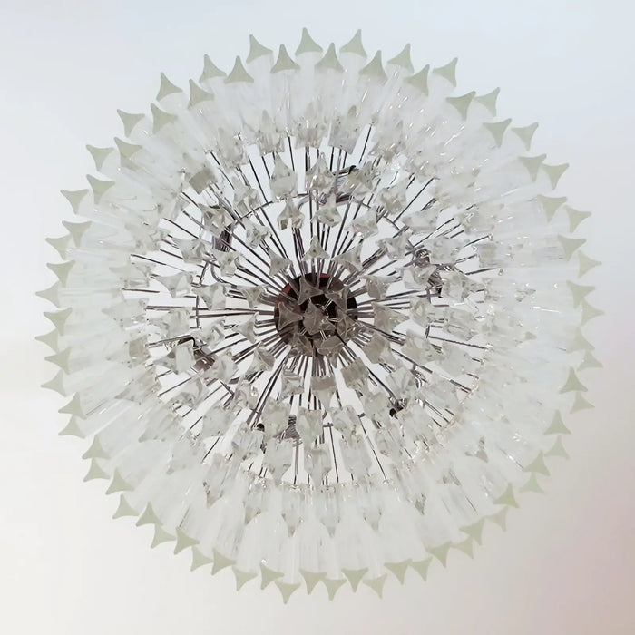 Murano Round Prisms Transparent Chandelier-DWHOME