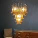 Amber Murano Glass Petals Chandelier-DWHOME