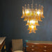 Amber Murano Glass Petals Chandelier-DWHOME