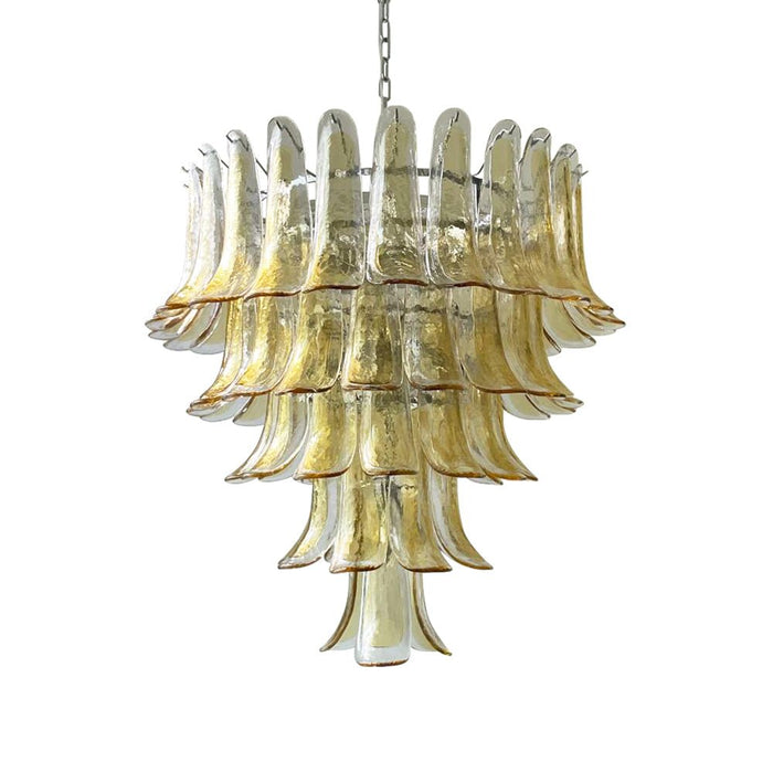 Amber Murano Glass Petals Chandelier-DWHOME