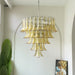 Amber Murano Glass Petals Chandelier-DWHOME