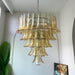 Amber Murano Glass Petals Chandelier-DWHOME