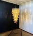 Murano Amber Petals Spiral Chandelier-DWHOME
