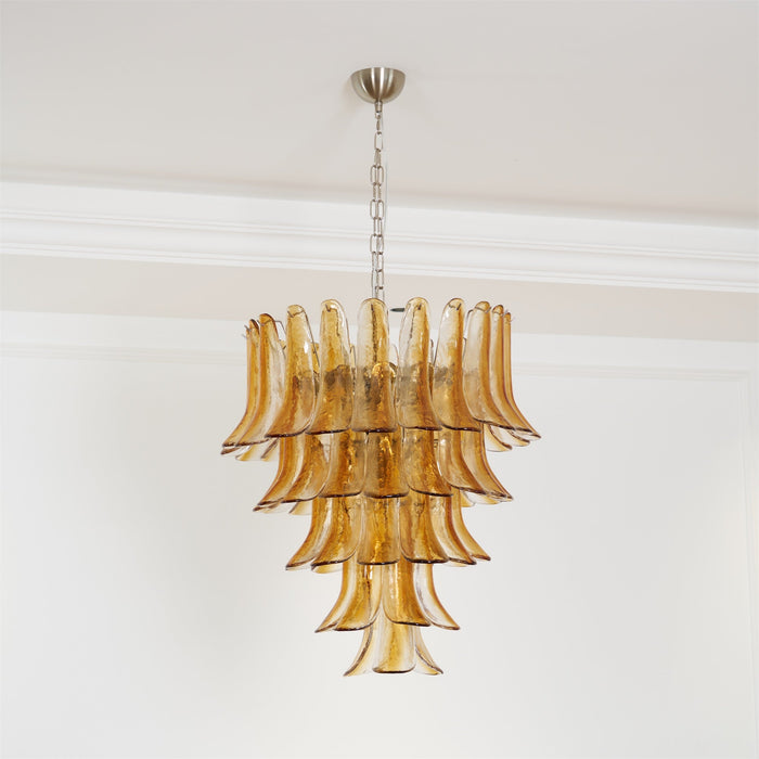 Murano Amber Lily Chandelier-DWHOME