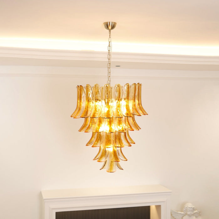 Murano Amber Lily Chandelier-DWHOME