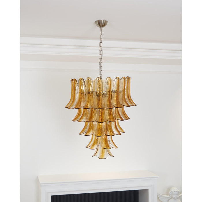 Murano Amber Lily Chandelier-DWHOME