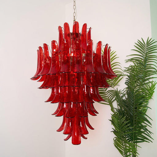 Murano Crimson Cascade Chandelier-DWHOME