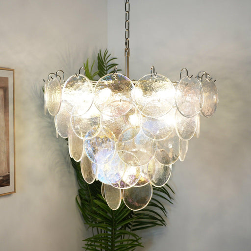 Murano Disc Iridescent Chandelier-DWHOME