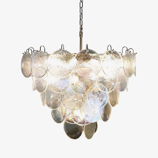 Murano Disc Iridescent Chandelier-DWHOME