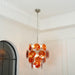 Lustre en verre disque orange Murano - DWHOME