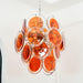 Lustre en verre disque orange Murano - DWHOME