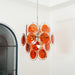 Lustre en verre disque orange Murano - DWHOME