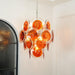 Lustre en verre disque orange Murano - DWHOME