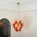 Lustre en verre disque orange Murano - DWHOME