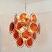 Lustre en verre disque orange Murano - DWHOME