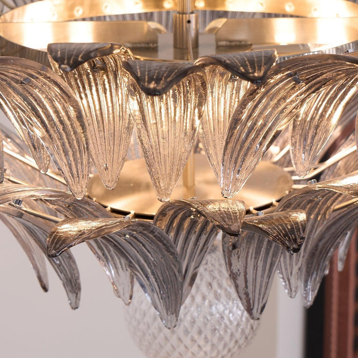 Murano Palmette Transparent Chandelier-DWHOME