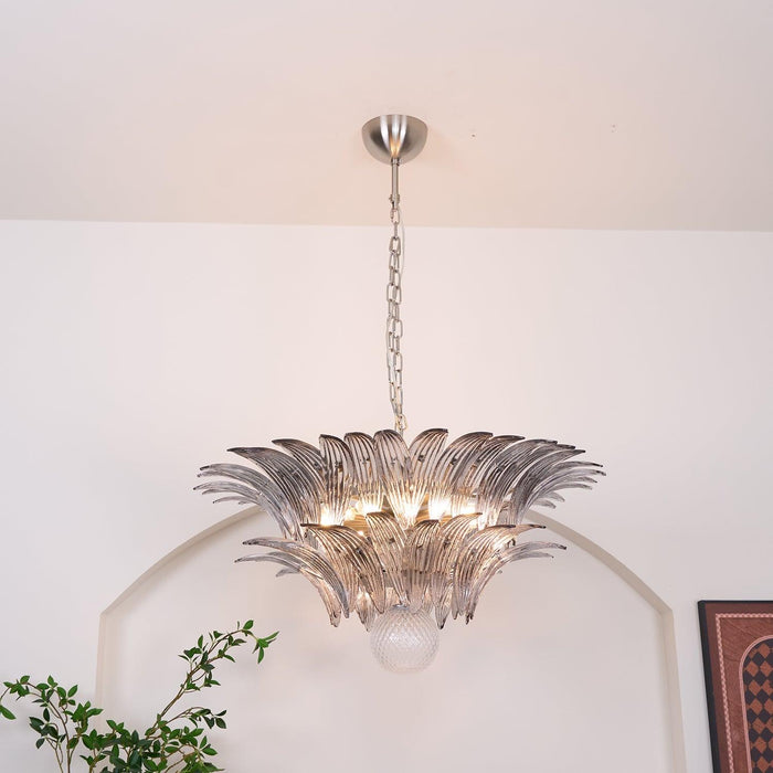 Murano Palmette Transparent Chandelier-DWHOME