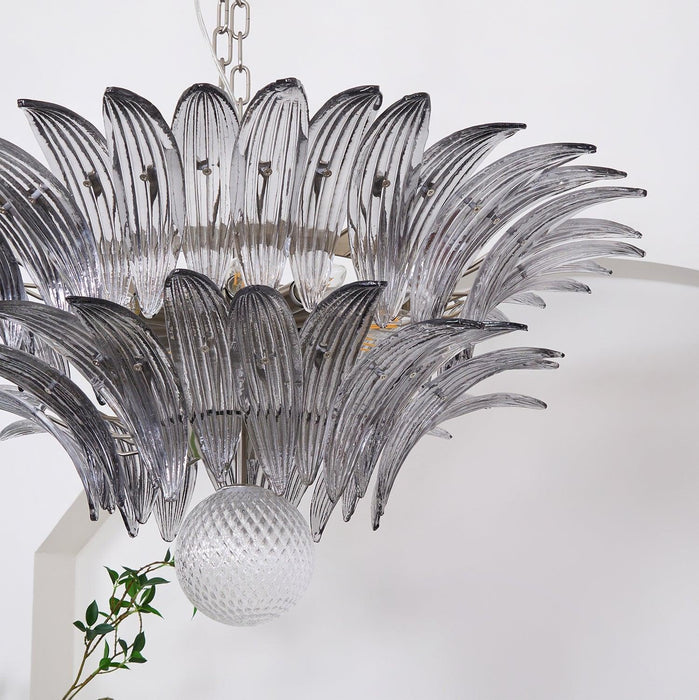 Murano Palmette Transparent Chandelier-DWHOME
