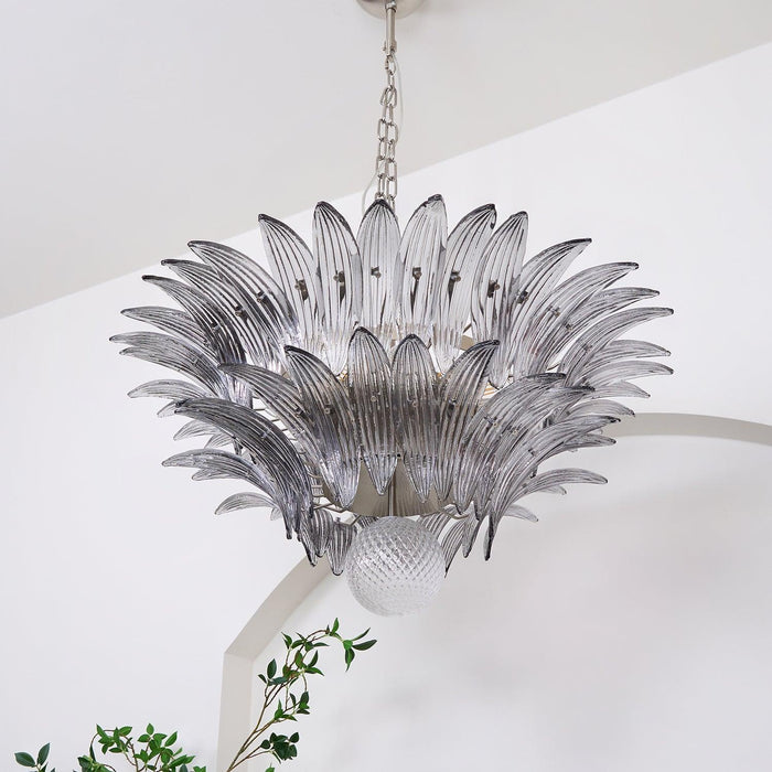 Murano Palmette Transparent Chandelier-DWHOME
