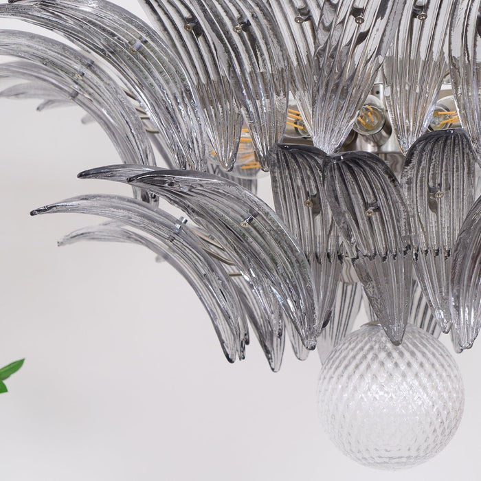 Murano Palmette Transparent Chandelier-DWHOME