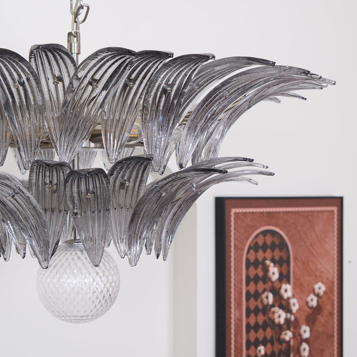 Murano Palmette Transparent Chandelier-DWHOME