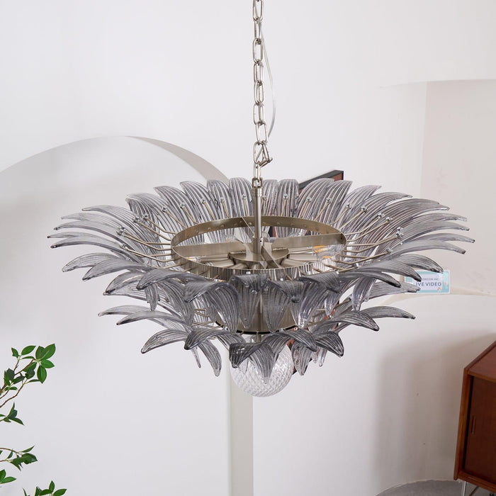 Murano Palmette Transparent Chandelier-DWHOME