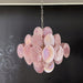 Murano Pink Disks Chandelier-DWHOME