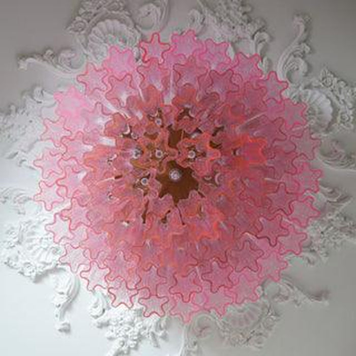 Murano Pink Glass Ceiling Light-DWHOME