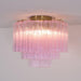 Murano Pink Glass Ceiling Light - DWHOME