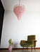 Murano Pink Glass Dewdrop Chandelier-DWHOME