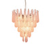 Murano Pink Glass Dewdrop Chandelier-DWHOME