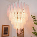 Murano Pink Glass Dewdrop Chandelier-DWHOME