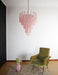 Murano Pink Glass Dewdrop Chandelier-DWHOME