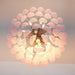 Murano Pink Glass Dewdrop Chandelier-DWHOME