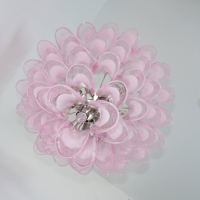 Murano Pink Glass Petals Chandelier-DWHOME