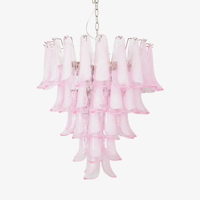 Murano Pink Glass Petals Chandelier-DWHOME