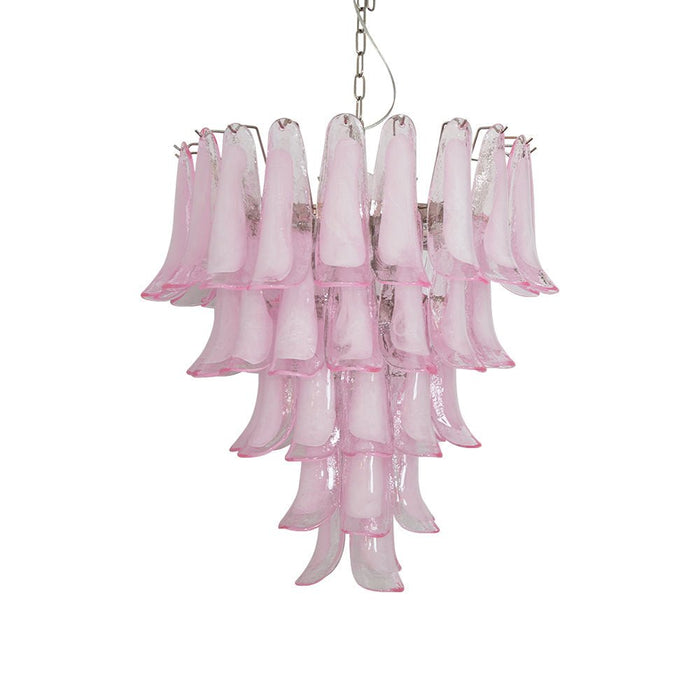 Murano Pink Glass Petals Chandelier-DWHOME
