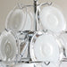 Murano Disc White Glass Chandelier-DWHOME