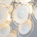 Murano Disc White Glass Chandelier-DWHOME