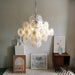 Murano Disc White Glass Chandelier-DWHOME