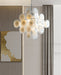 Murano Disc White Glass Chandelier-DWHOME