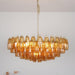 Murano Rhombus Amber Glass Chandelier-DWHOME