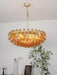 Murano Rhombus Amber Glass Chandelier-DWHOME