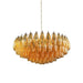 Murano Rhombus Amber Glass Chandelier-DWHOME